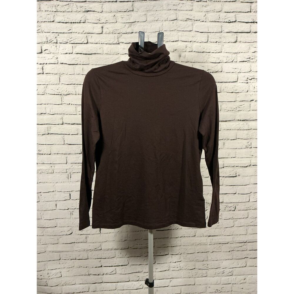 Lands’ End Shaped Fit Brown Turtleneck – Petite M (10–12)